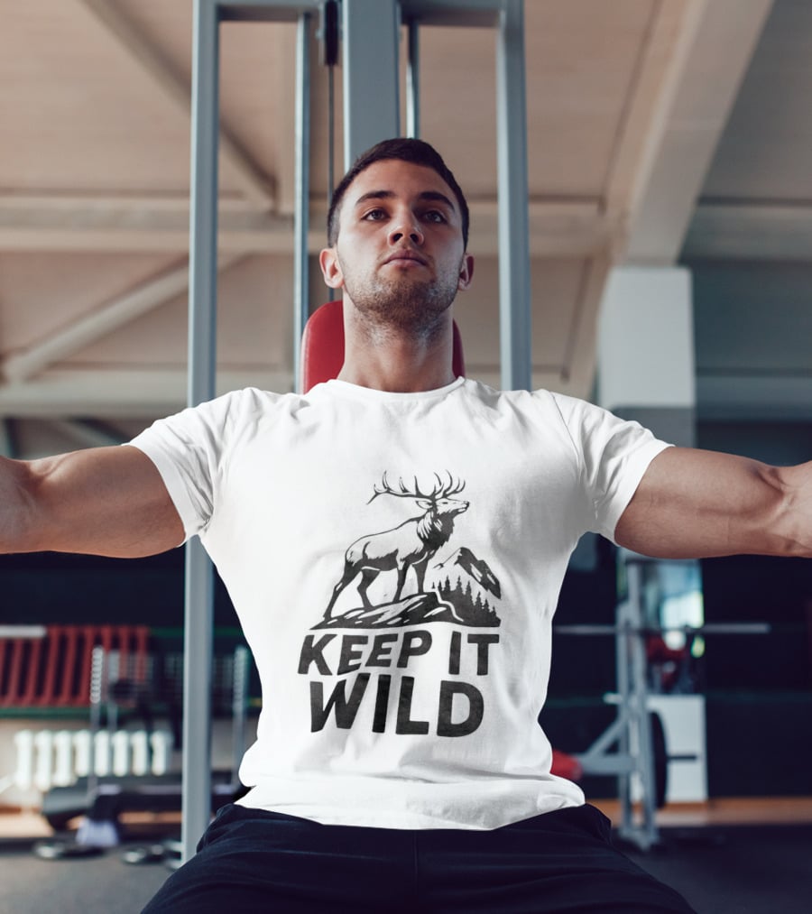 Keep It Wild Elk Mountain Forest Wildlife Conservation T-Shirt