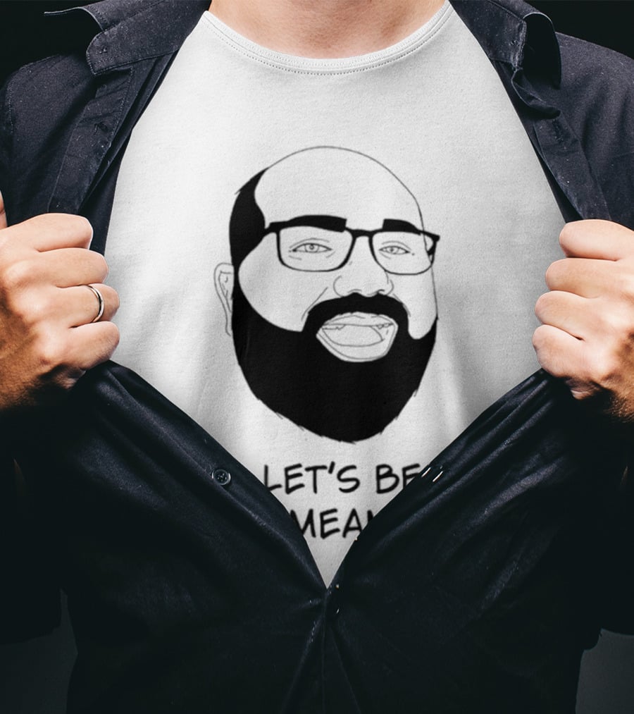 Vsauce Michael Stevens Let's Be Mean Text And Face T-Shirt