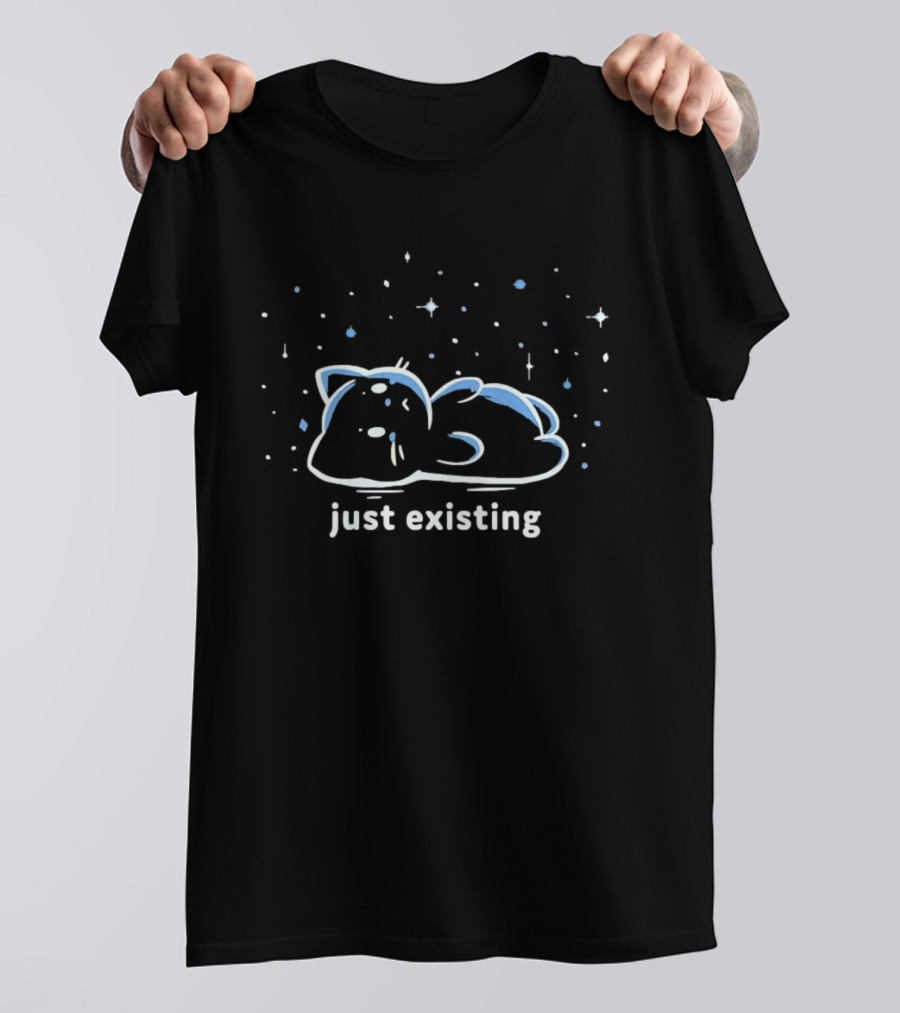 A Cat Just Existing Under The Stars T-Shirt