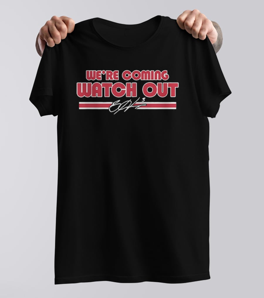 Bryce Harper Philadelphia Phillies We're Coming Out Signature Edition T-Shirt