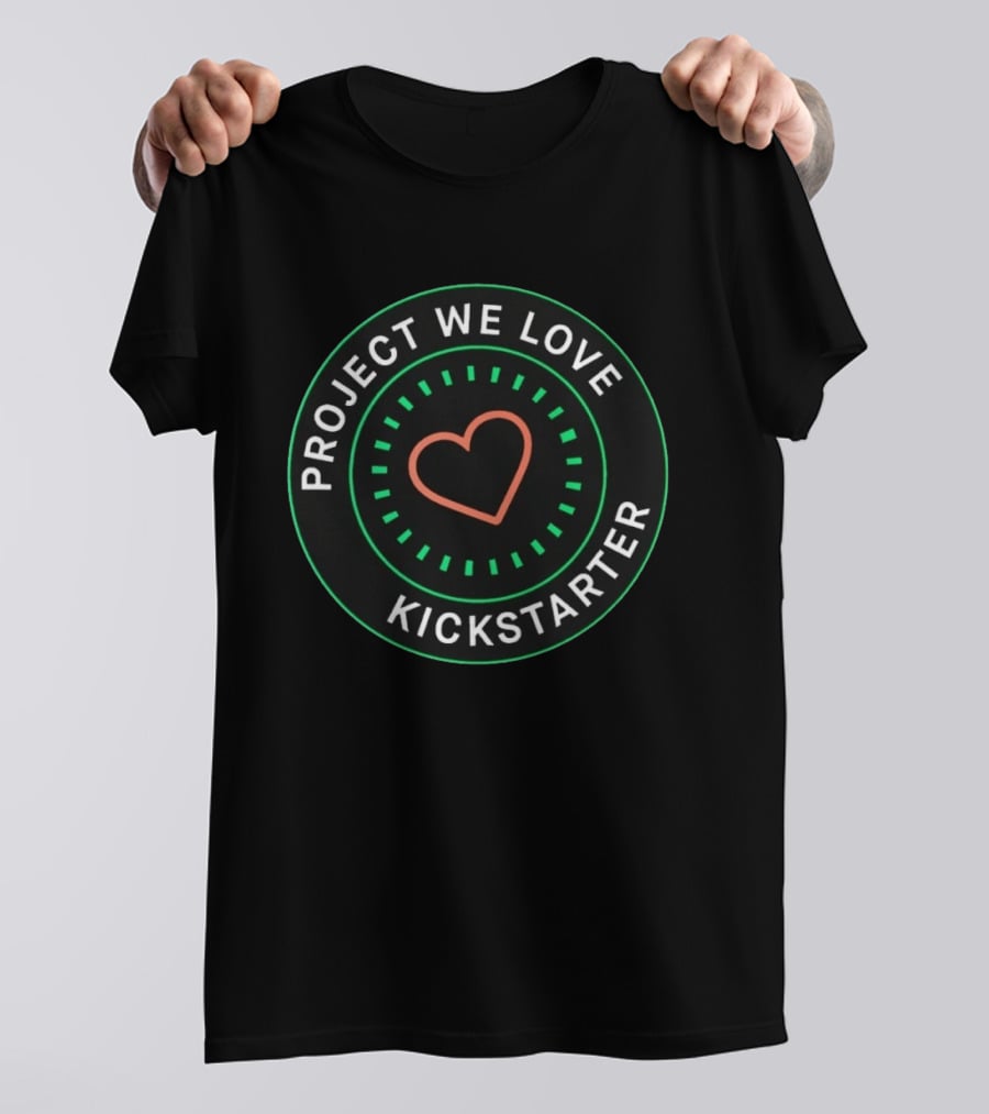 Project We Love Kickstarter Heart Badge Circular T-Shirt