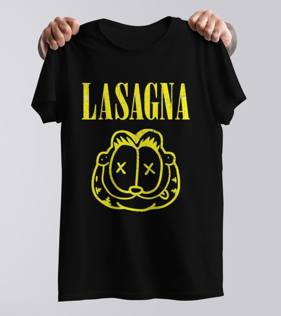 Lasagna Cat Parody Smells Like Teen Spirit T-Shirt