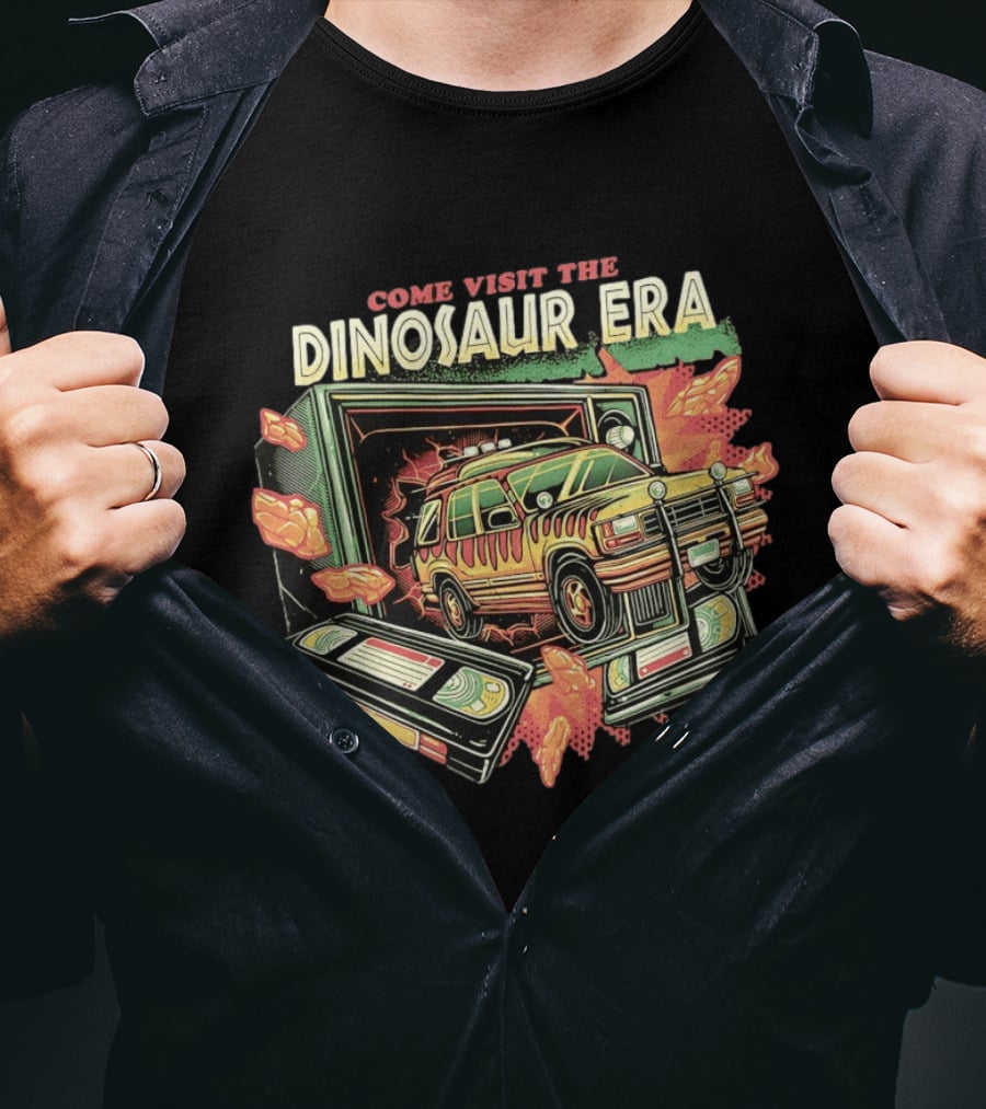 Come Visit The Dinosaur Era Jeep Bursting Through TV T-Shirt