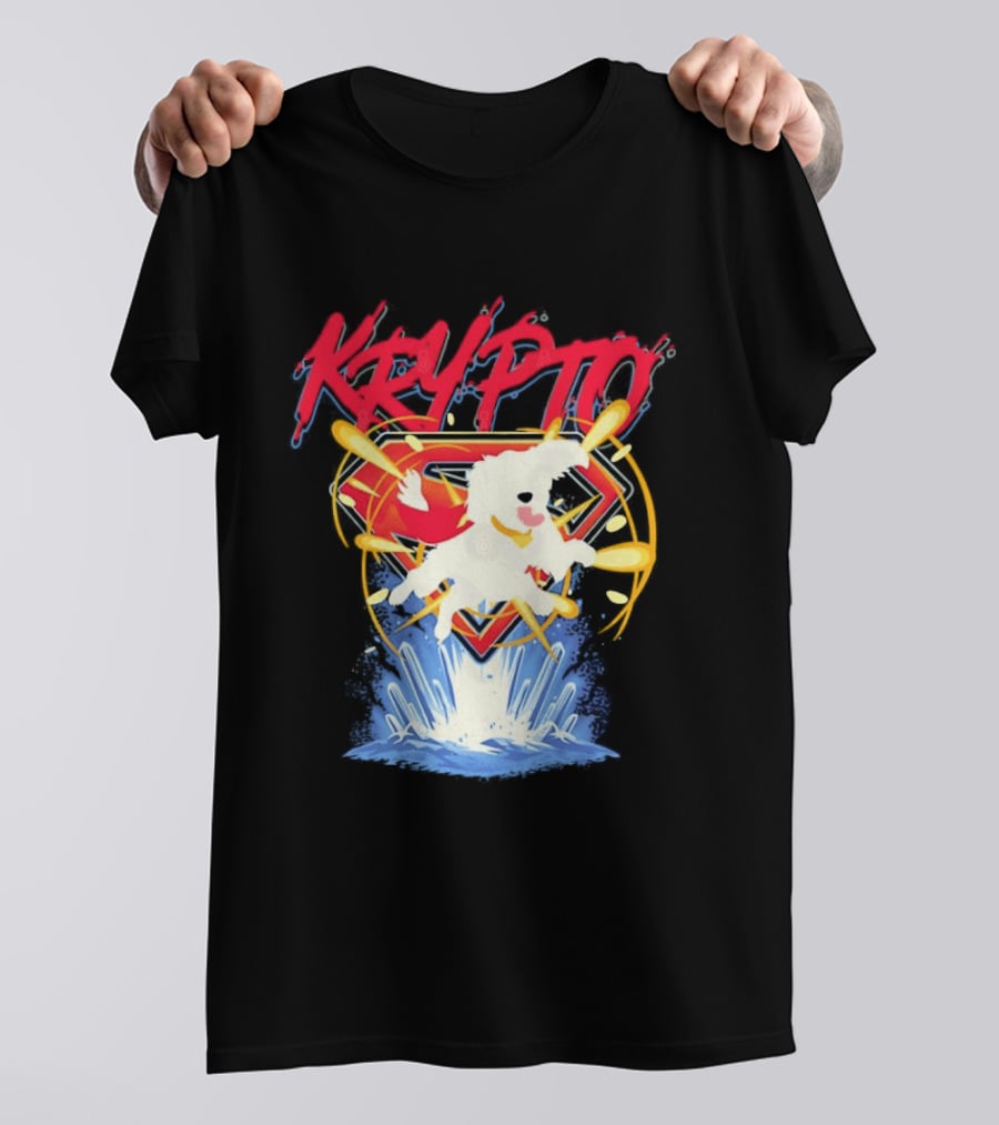 Krypto The Superdog With Superman Symbol And Skateboard T-Shirt