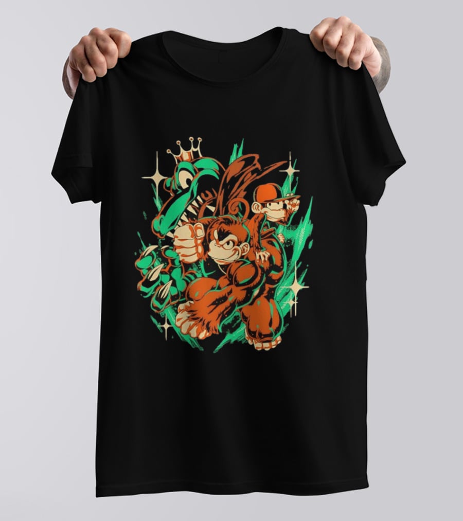 Donkey Kong Country Powerful Punch Dynamic Adventure T-Shirt