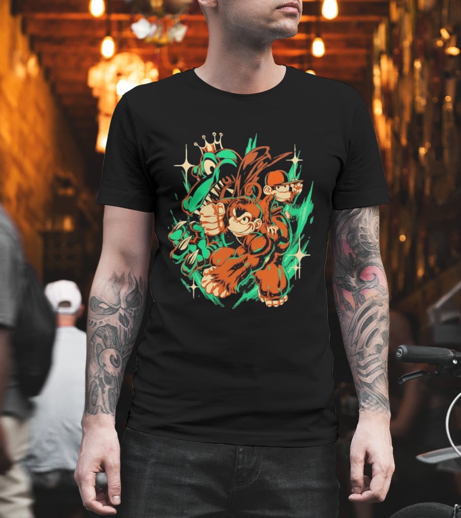 Donkey Kong Country Powerful Punch Dynamic Adventure T-Shirt
