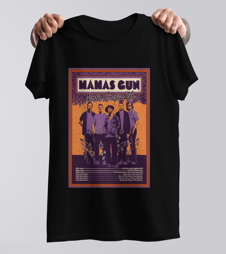 Mamas Gun North America Tour 2026 Dates And Locations T-Shirt