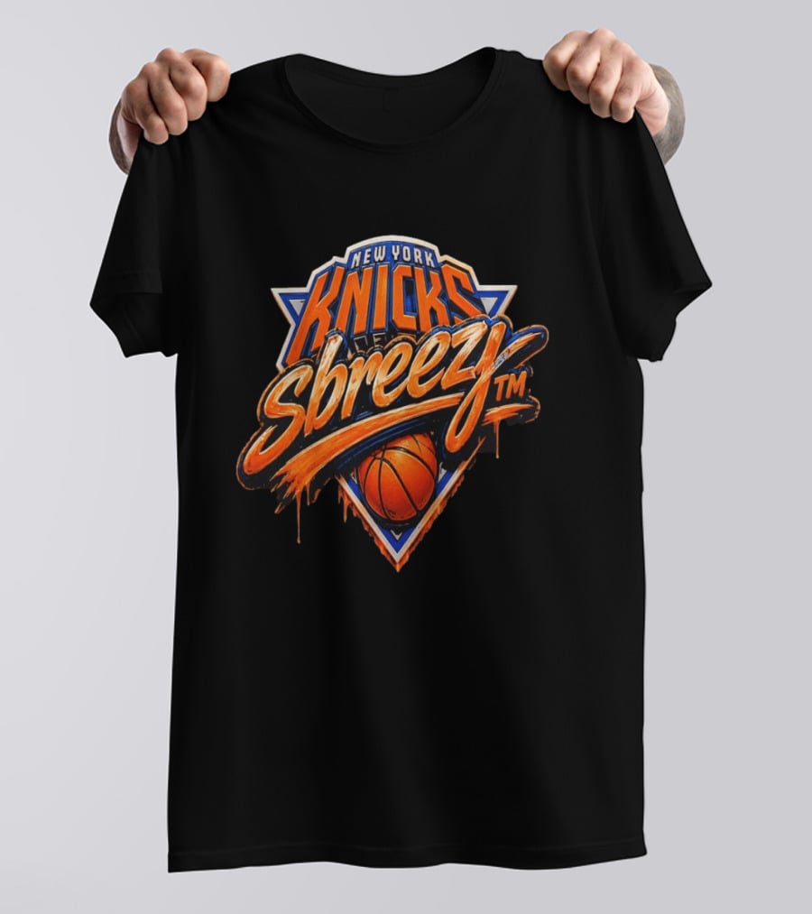 New York Knicks Sbreezy Basketball Triangle TM T-Shirt