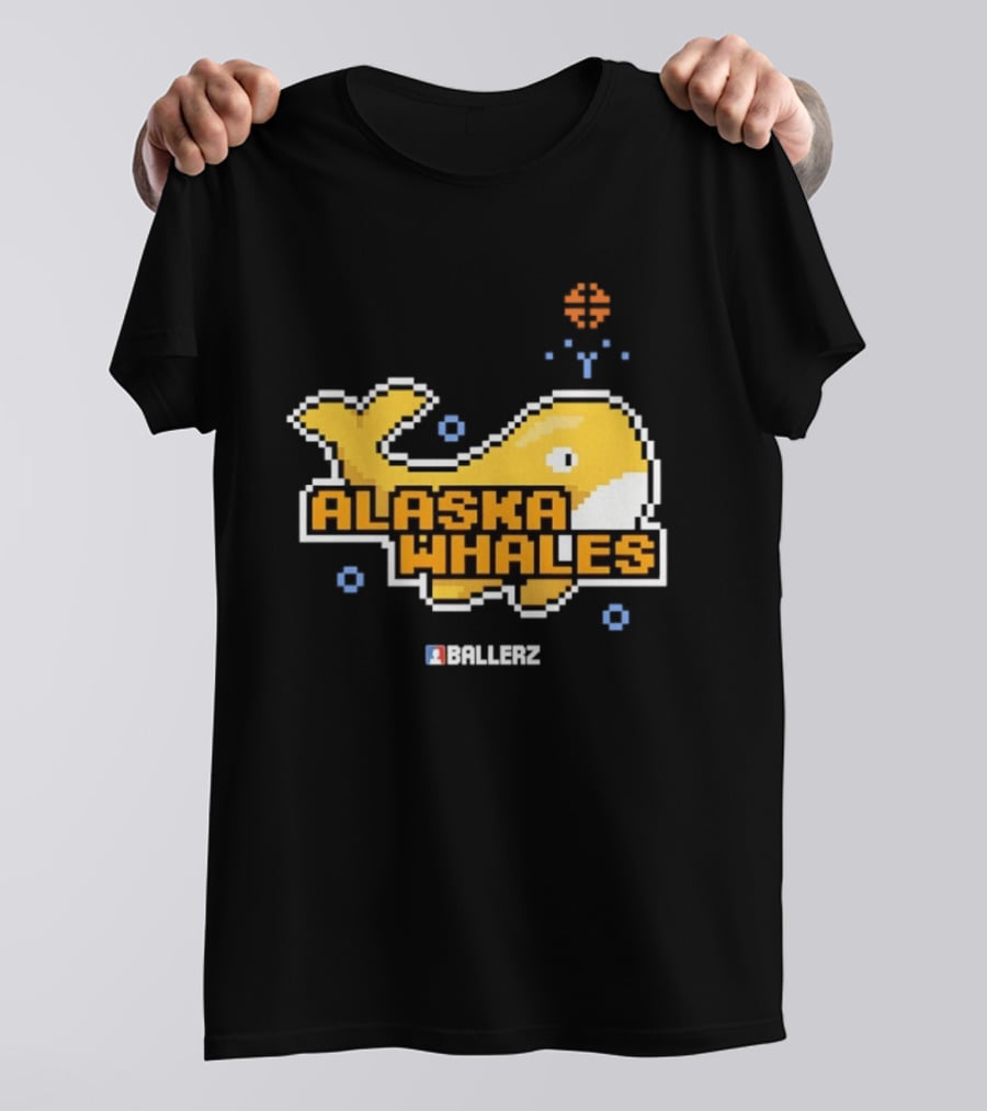 Alaska Whales Ballerz Pixel Whale T-Shirt