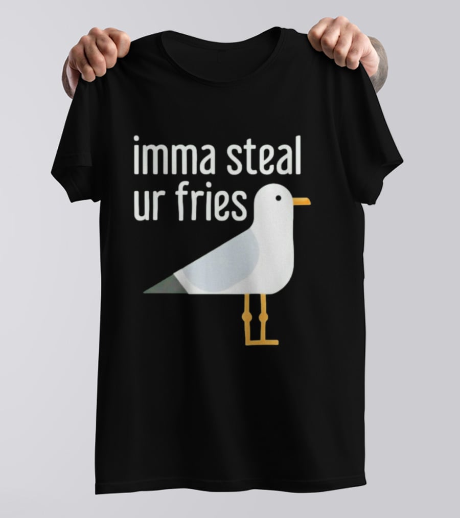 Imma Steal Ur Fries Seagull Bird Beach Humor T-Shirt