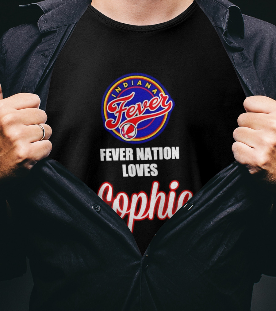 Indiana Fever Fever Nation Loves Sophie Basketball Team Support T-Shirt