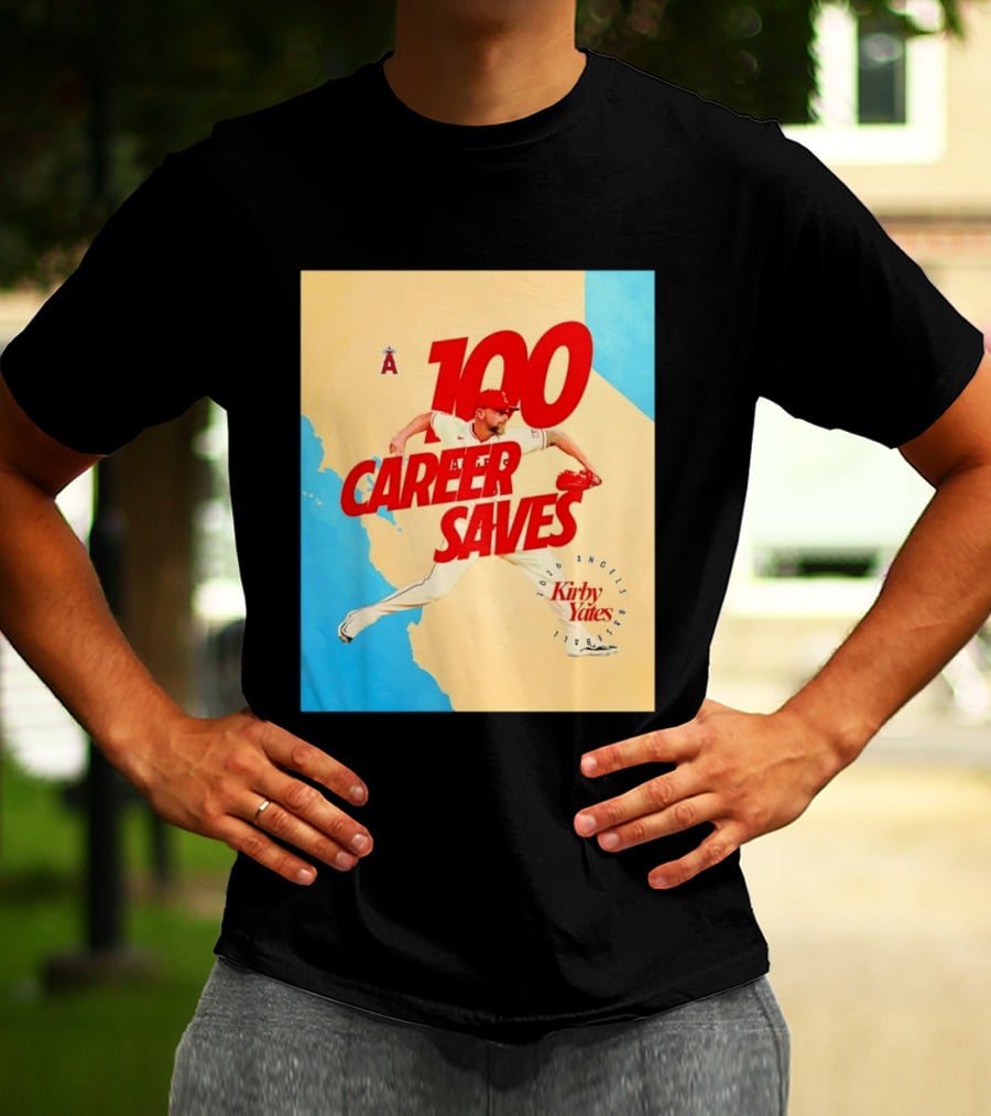 Los Angeles Angels Kirby Yates 100 Career Saves Milestone 2026 T-Shirt