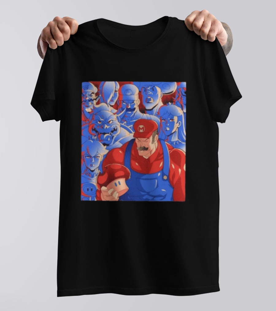 Leader Of Mushrooms Mario Nostalgic Gaming Characters T-Shirt
