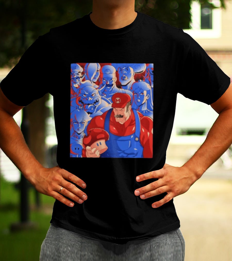 Leader Of Mushrooms Mario Nostalgic Gaming Characters T-Shirt