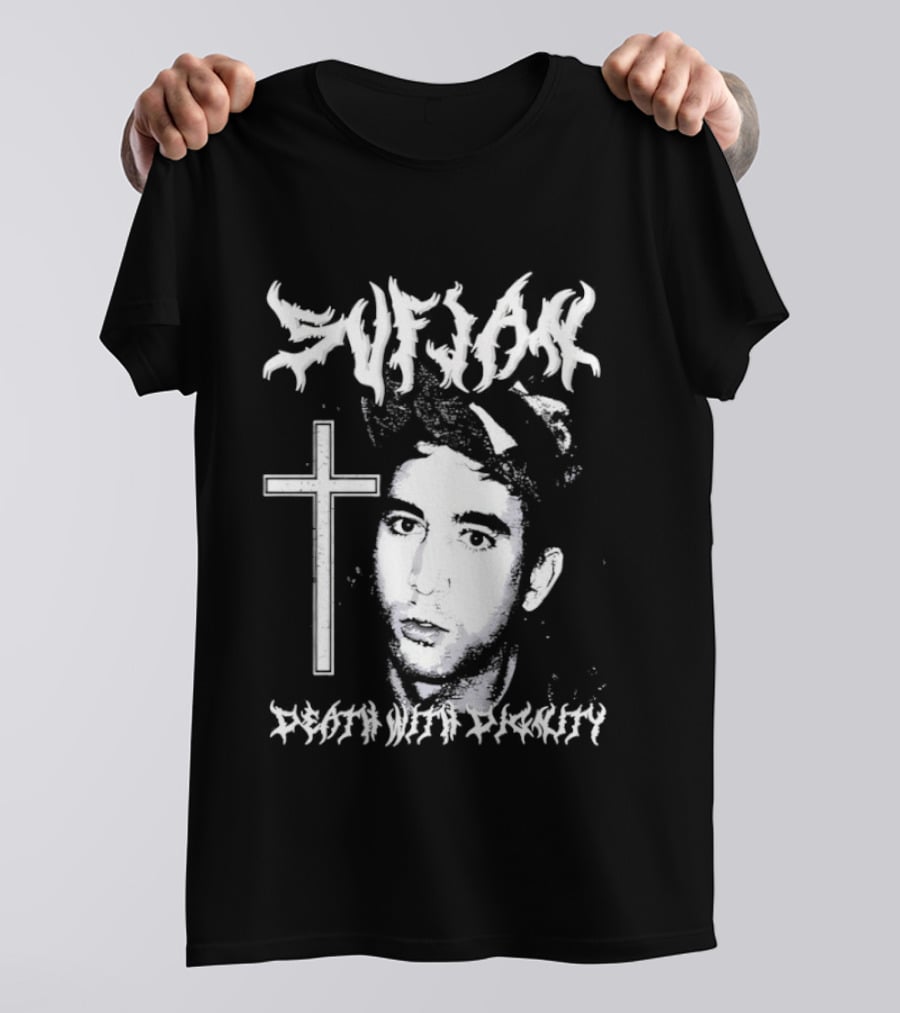 Sufjan Death With Dignity Indie Folk Musician Cross T-Shirt