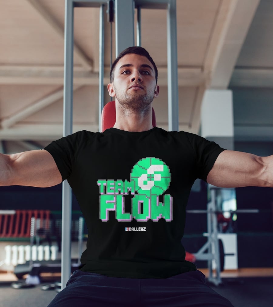 Team Flow Ballerz Pixel Basketball T-Shirt