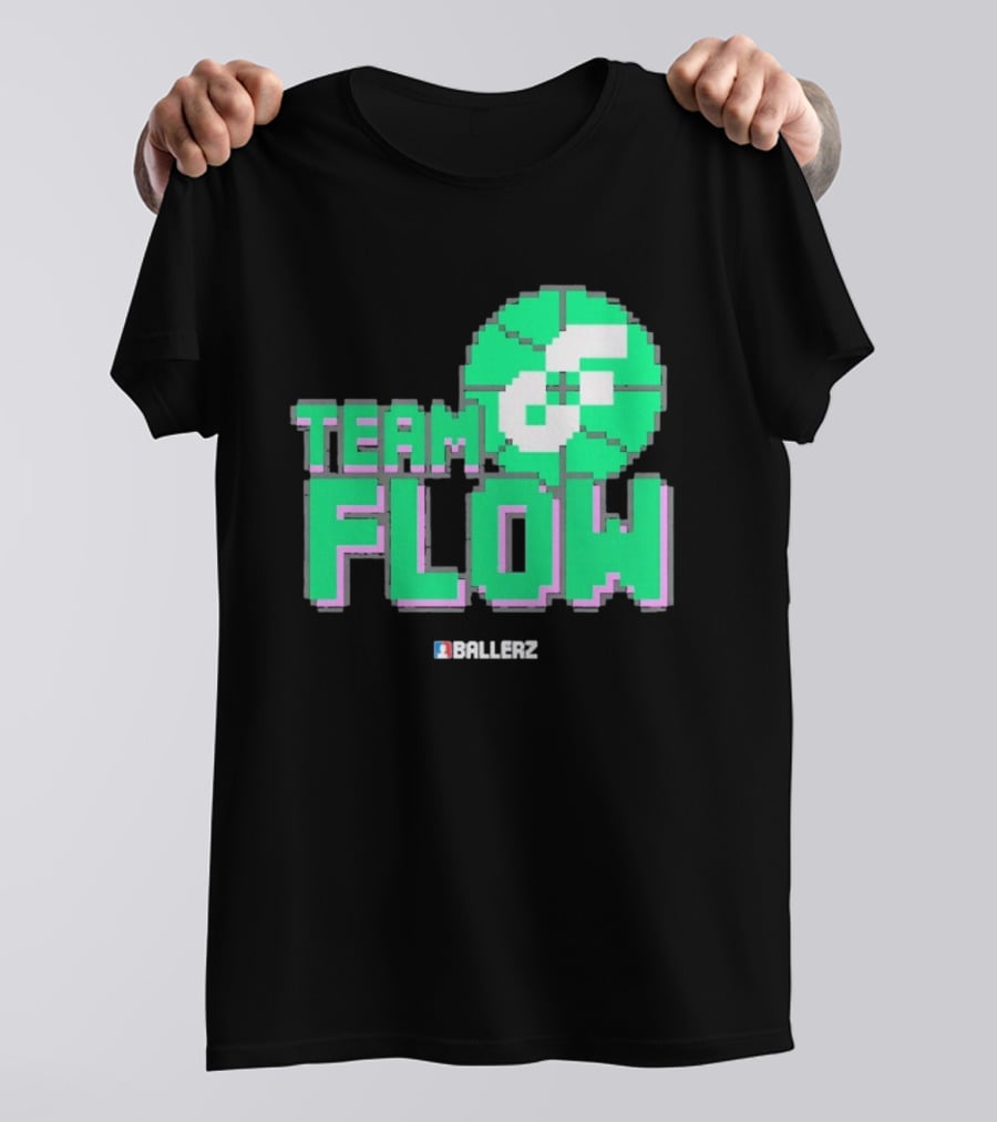 Team Flow Ballerz Pixel Basketball T-Shirt