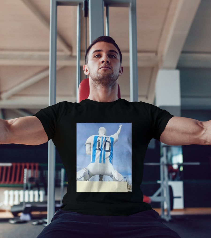 Lionel Messi 10 Argentina Jersey Statue Meme T-Shirt