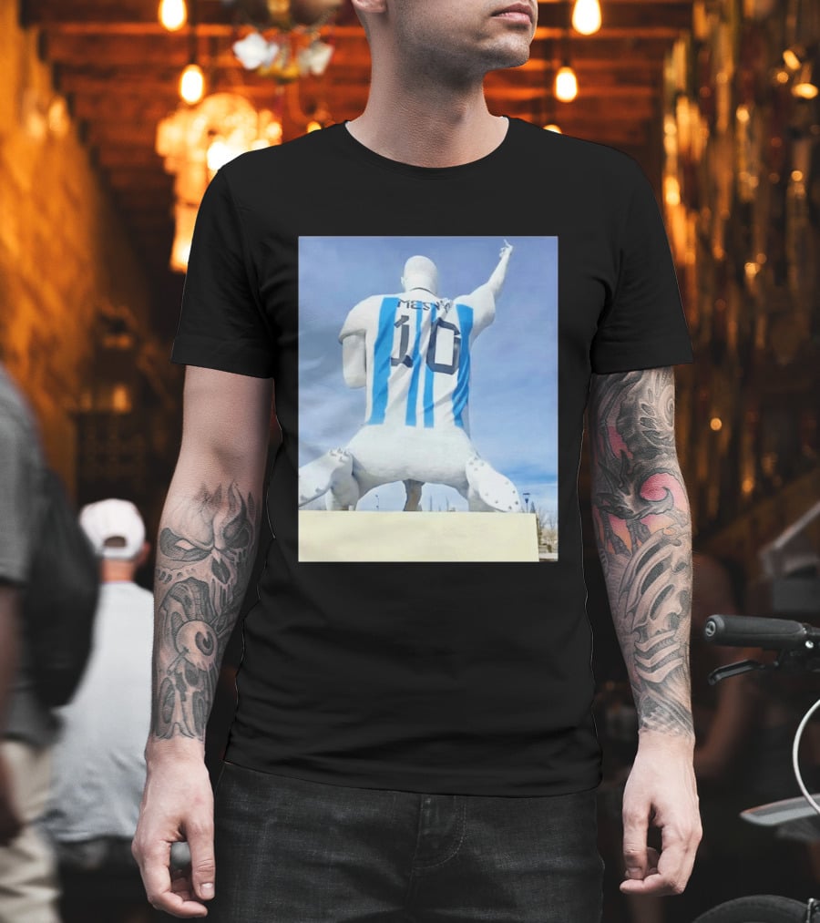 Lionel Messi 10 Argentina Jersey Statue Meme T-Shirt
