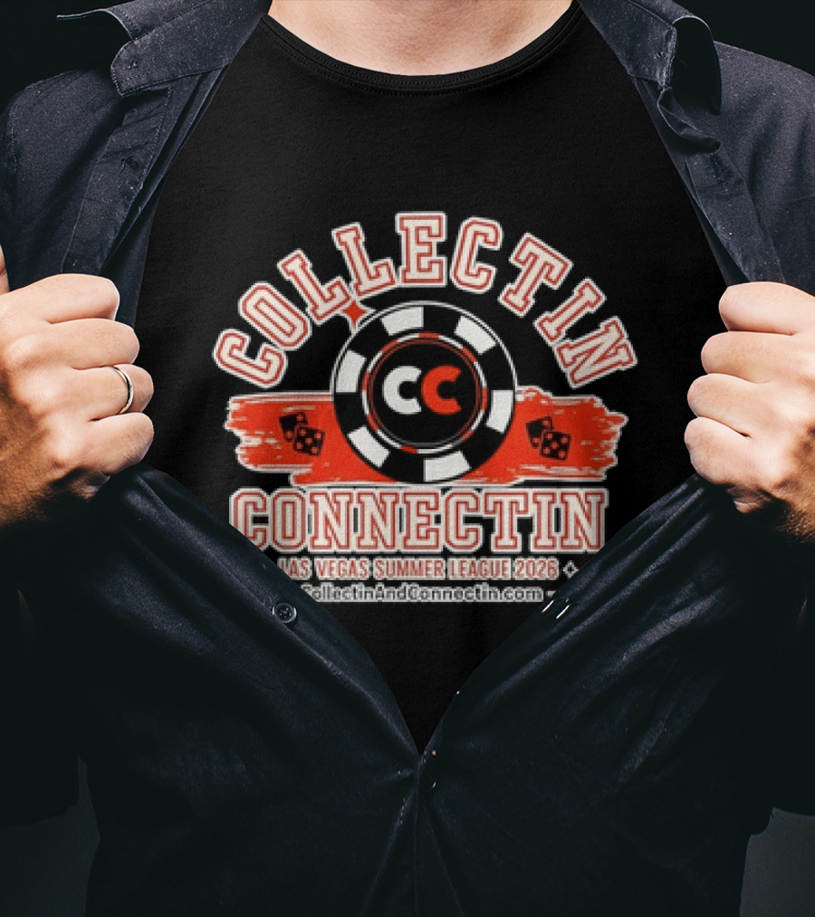 Collectin Connectin Las Vegas Summer League 2026 Casino Dice Poker Chip T-Shirt