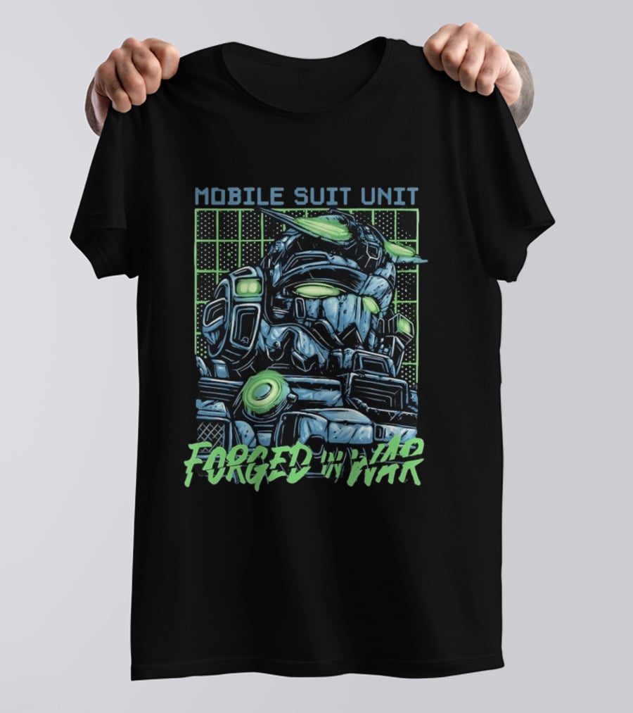 Mobile Suit Unit Forged In War Mecha Robot T-Shirt