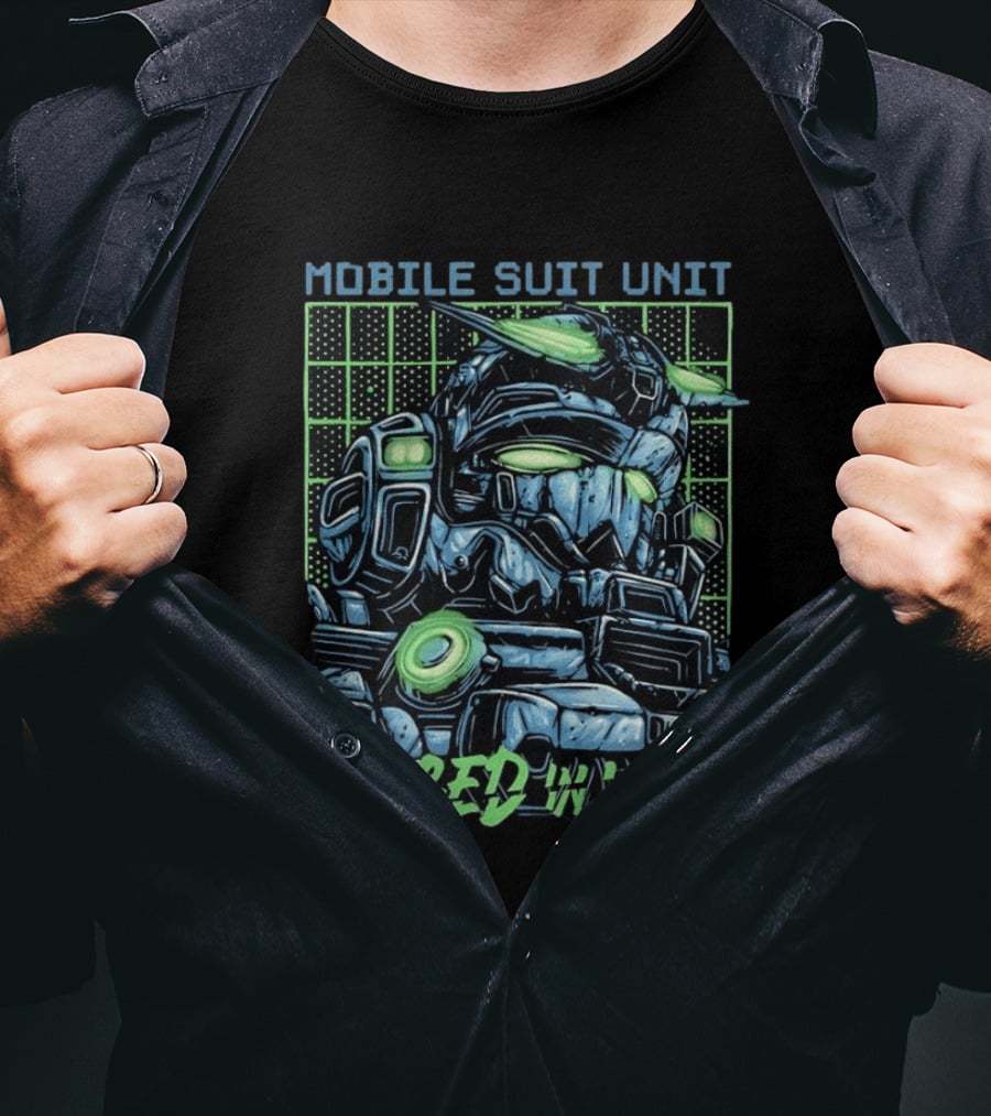 Mobile Suit Unit Forged In War Mecha Robot T-Shirt