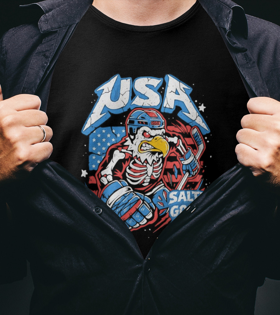 USA Skeleton Eagle 250 Salty Goon Gear T-Shirt