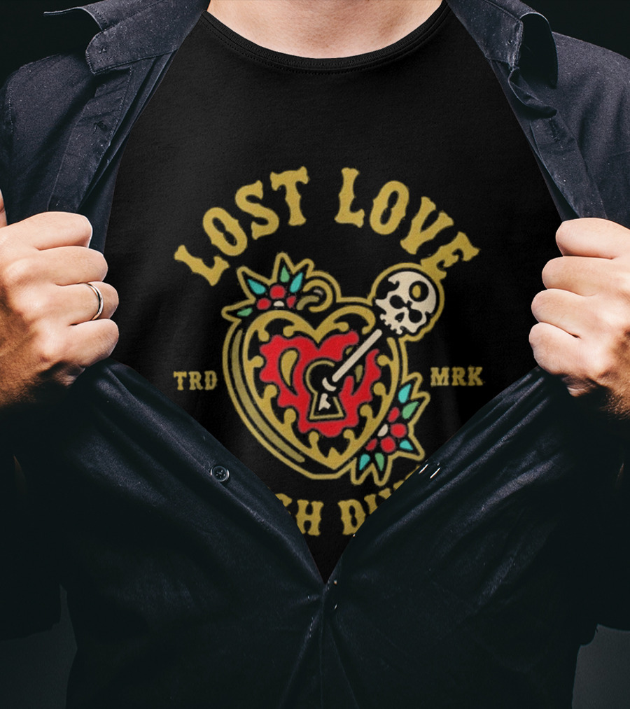 Lost Love High Dive Heart And Key Vintage Tattoo T-Shirt