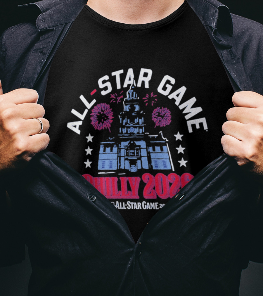 Philly 2026 All Star Game MLB Independence Hall Fireworks Celebration T-Shirt