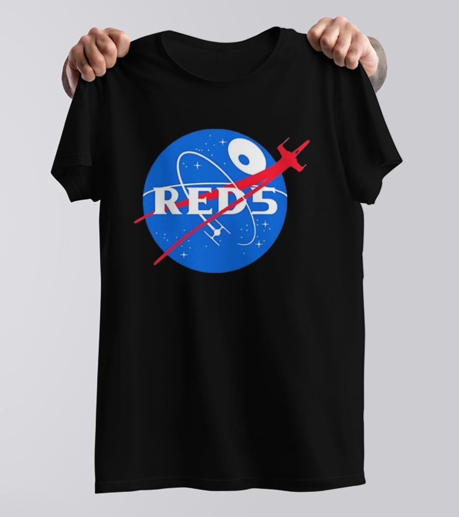 Red 5 NASA Space X Wing Mashup Astronaut Star T-Shirt