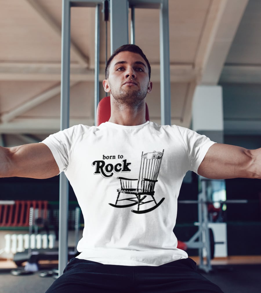 Born To Rock Rocking Chair Pun Music Fun T-Shirt