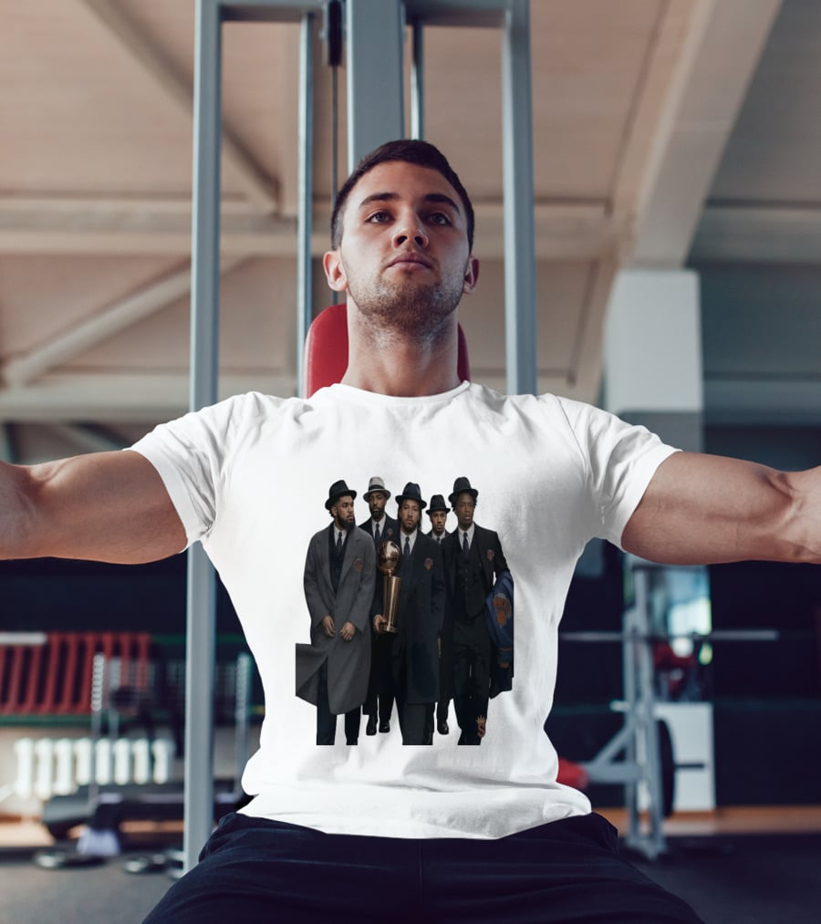 Knicks Mafia New York Knicks Players Suits Championship Trophy T-Shirt