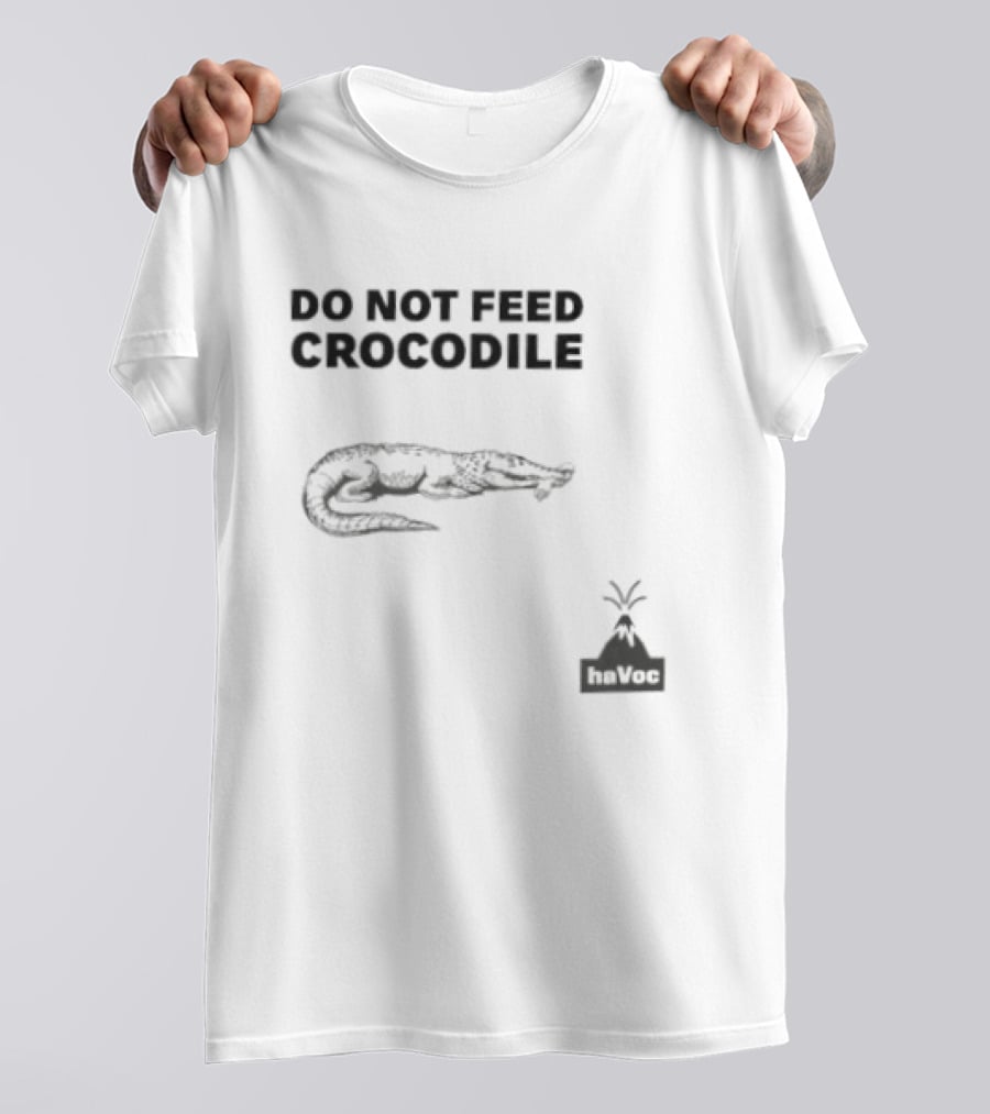 Do Not Feed Crocodile Jurassic Park Style Warning T-Shirt
