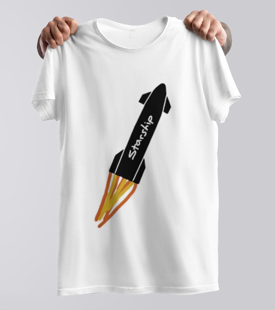 Starship Rocket SpaceX Space Exploration T-Shirt