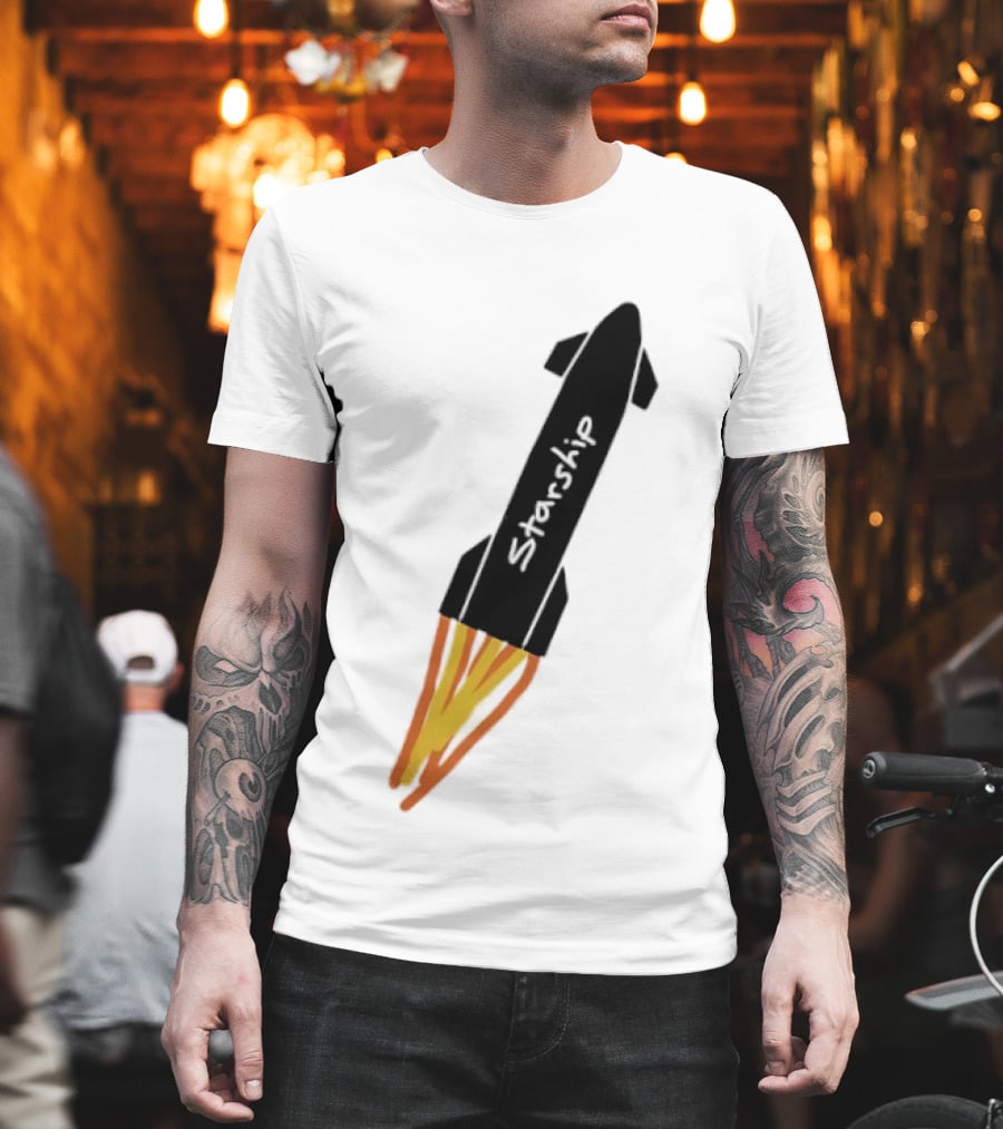 Starship Rocket SpaceX Space Exploration T-Shirt