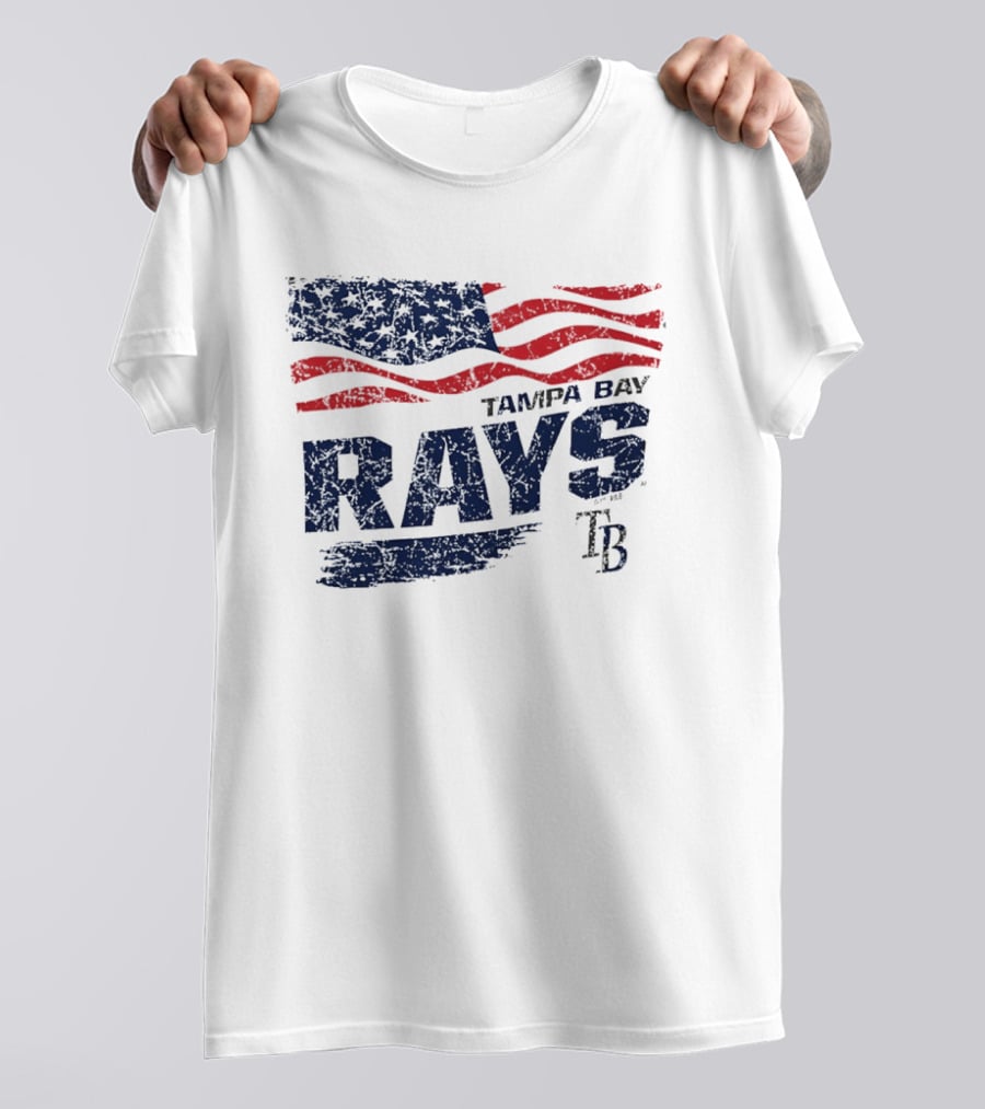 Tampa Bay Rays 4th Of July American Flag T-Shirt