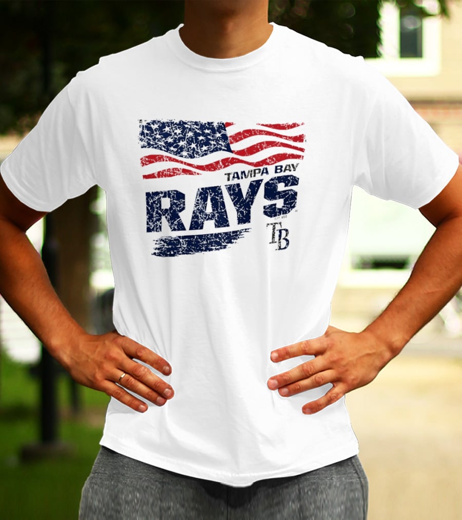 Tampa Bay Rays 4th Of July American Flag T-Shirt