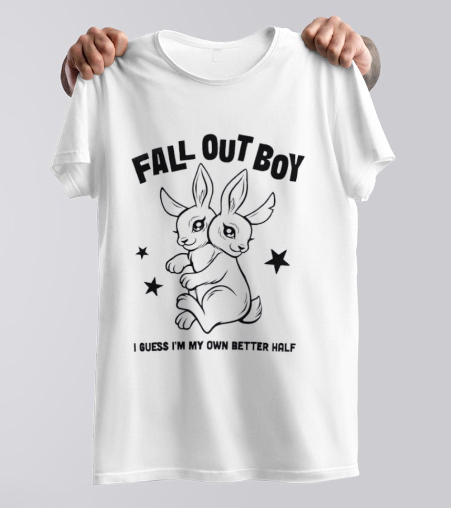 Fall Out Boy I Guess I'm My Own Better Half Two Headed Bunny Stars T-Shirt