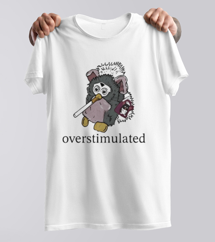 Overstimulated Furby Smoking Y2k Nostalgia Vintage Toy Aesthetic T-Shirt