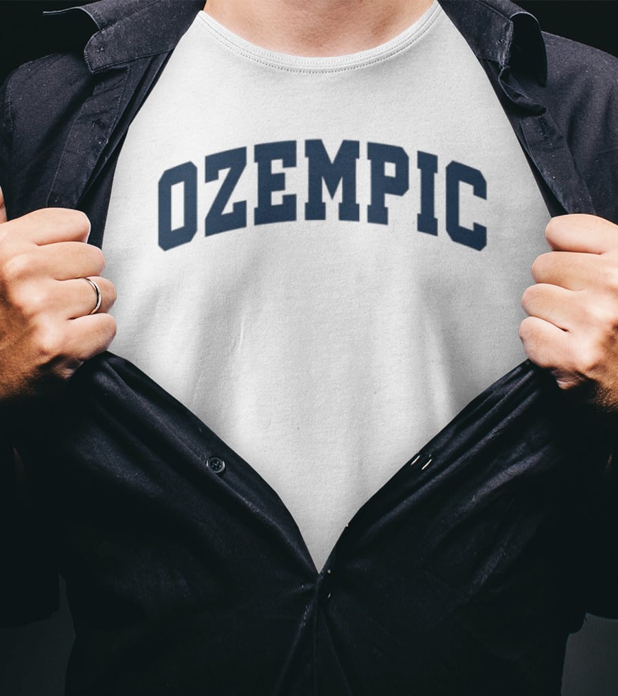 Ozempic Arch Style Classic Bold Font Navy T-Shirt