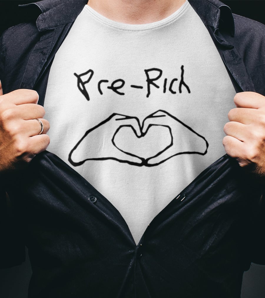 Pre Rich Heart Hands Hand Sign Streetwear Trend T-Shirt