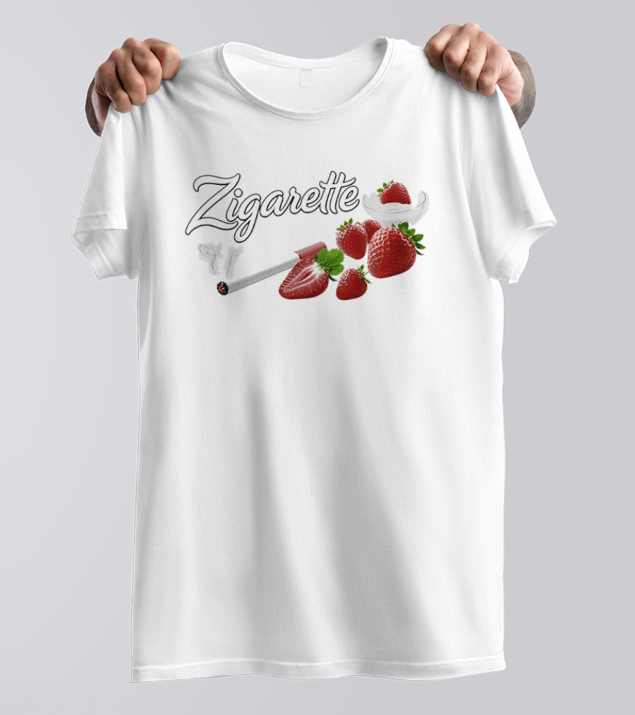 Zigarette Strawberry Cigarette Fruit Smoke Red Berries T-Shirt