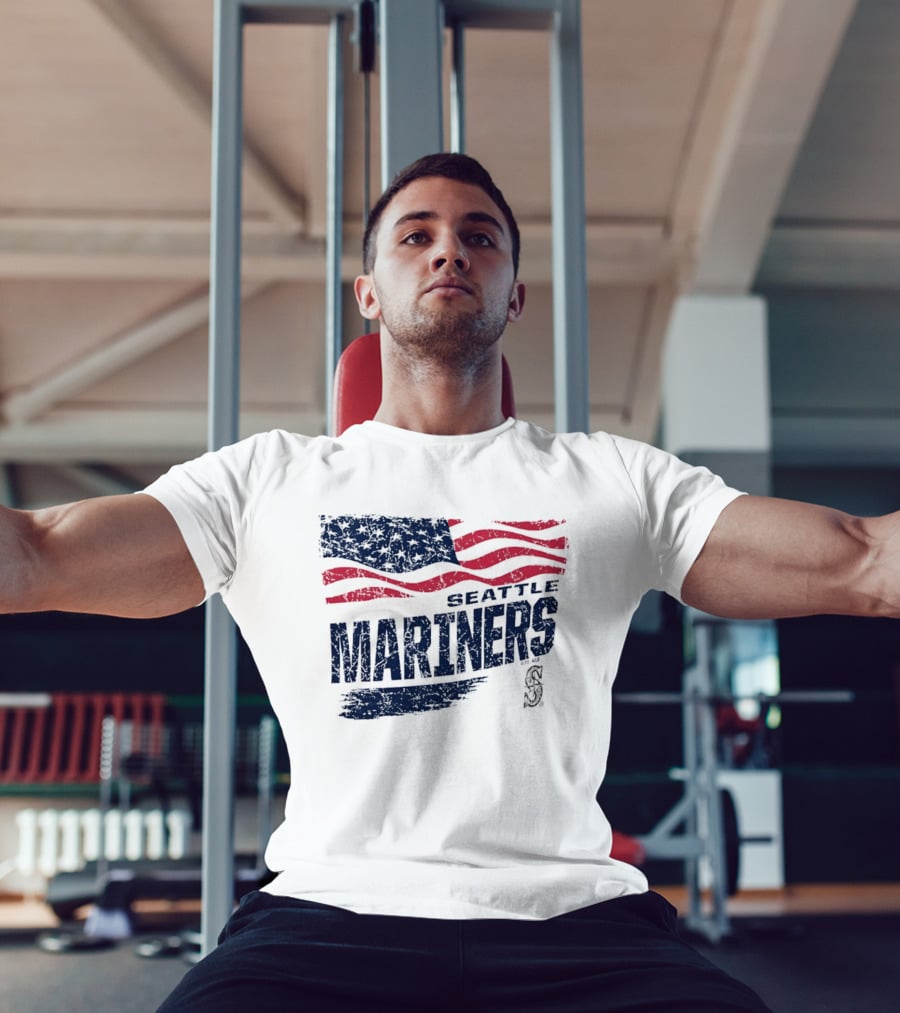 Seattle Mariners Fourth Of July American Flag Celebration T-Shirt