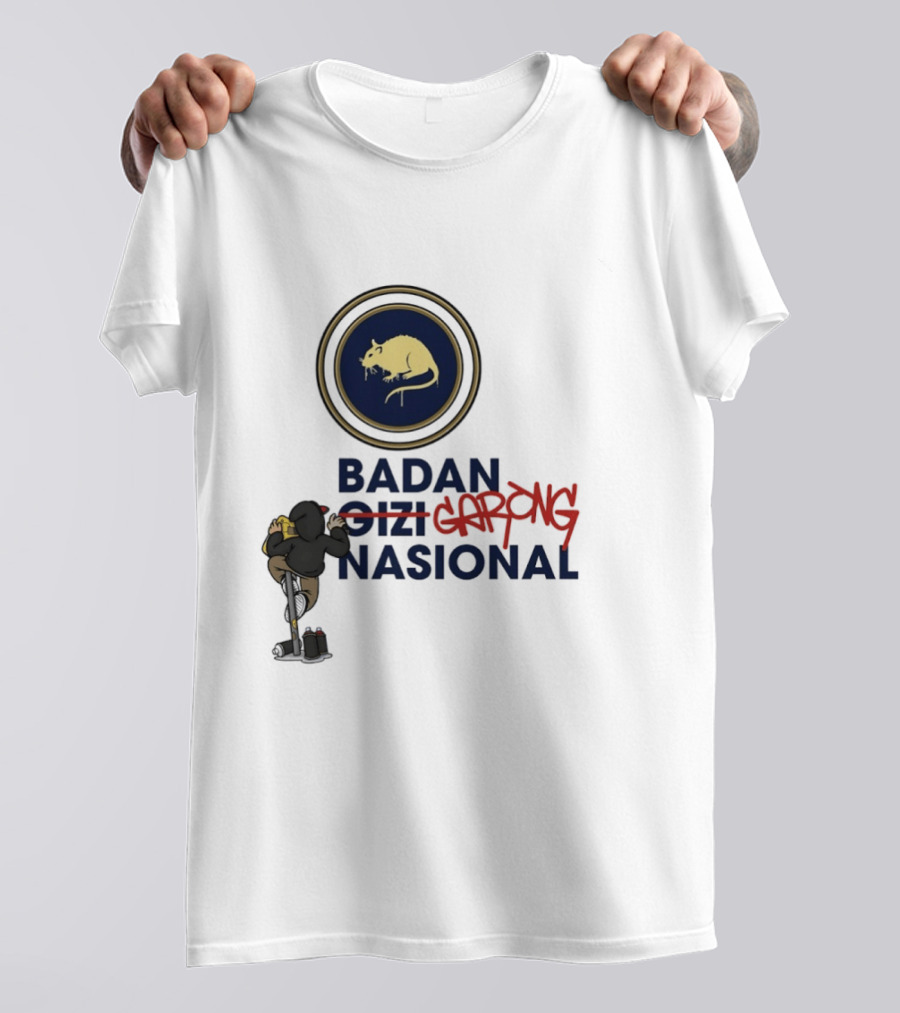 Badan Gizi Garong Nasional Indonesia Rat Symbol Satire T-Shirt