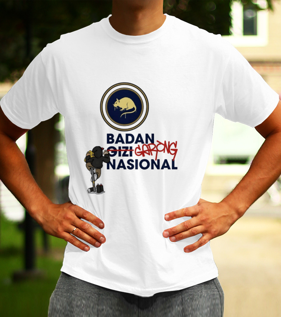 Badan Gizi Garong Nasional Indonesia Rat Symbol Satire T-Shirt