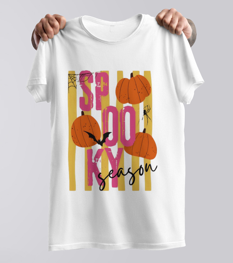 Spooky Season Pumpkins Bats Spiders Halloween 2026 T-Shirt