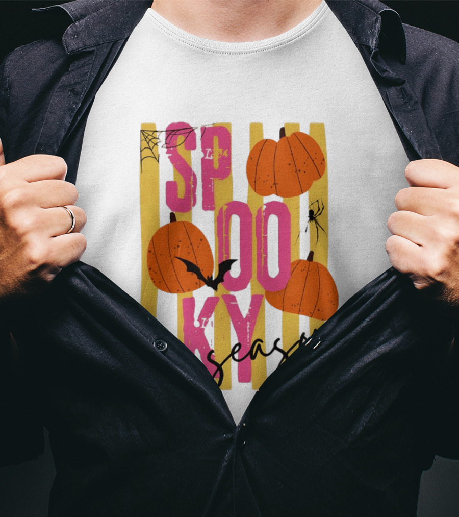 Spooky Season Pumpkins Bats Spiders Halloween 2026 T-Shirt