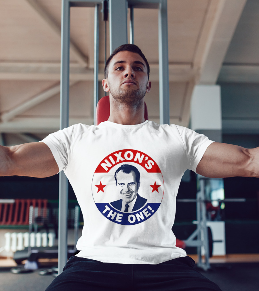 Nixon's The One Richard Nixon US President Campaign Button T-Shirt