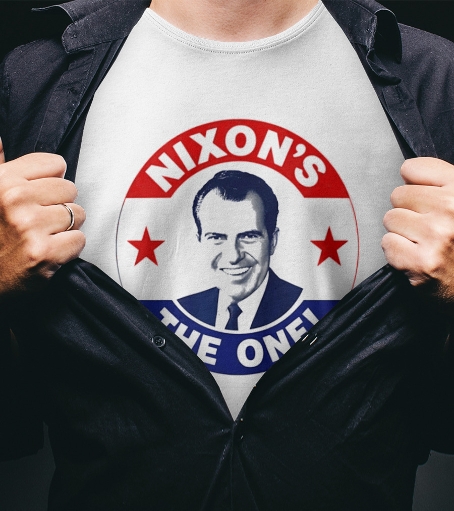 Nixon's The One Richard Nixon US President Campaign Button T-Shirt