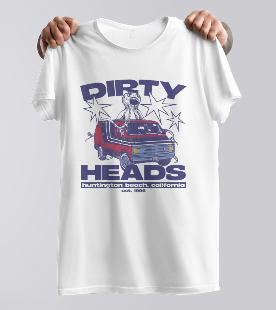 Dirty Heads Huntington Beach California Van And Octopus Est. 1996 T-Shirt